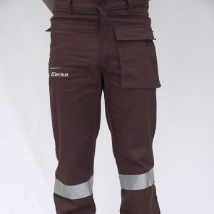 Pantalón en dril con cinta reflectiva